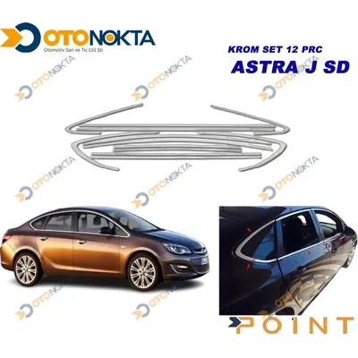 Cam Çerçevesi Krom Opel Set 12 Prç Astra J Sd