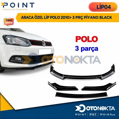 Araca Özel Lip Volkswagen Polo 2010+ 3 Prç Piyano Black