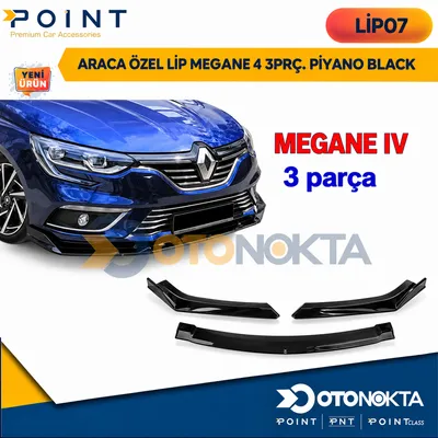 Araca Özel Lip Renault Megane 4 3 Prç. Piyano Black