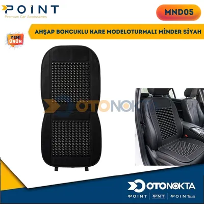 Ahşap Boncuklu Kare Modeloturmalı Minder Siyah