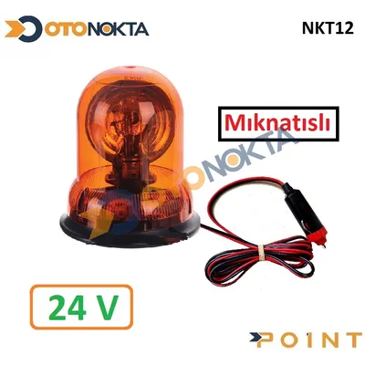 Tepe Lambası Mıknatıslı Sarı 24V EMR04