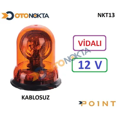 Tepe Lambası Vidalı Sarı 12V EMR01