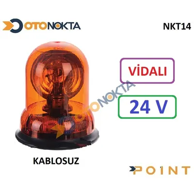 Tepe Lambası Vidalı Sarı 24V EMR02