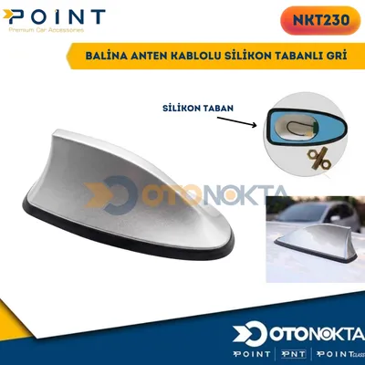 Balina Anten Kablolu Silikon Tabanlı Gri