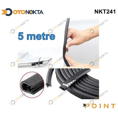 Kapı Koruma Fitili 5 Metre Kaliteli Metal Siyah