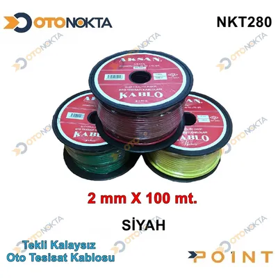 Kablo Yassı 2x100 mt Kalaysız Tesisat Kablosu