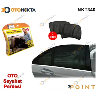 Perde Tül Oto Seyehat Komple Geçme 2 Parça Siyah