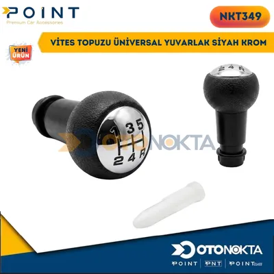 Vites Topuzu Üniversal Yuvarlak Siyah Krom