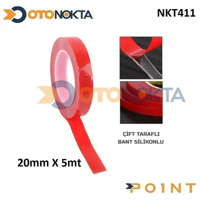 Çift Taraflı Bant Silikon 20 mm X 5 Metre