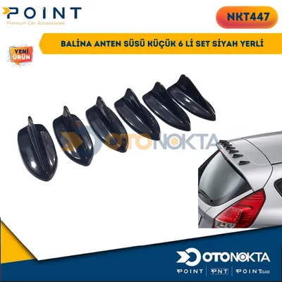 Balina Anten Süsü Küçük 6'lı Set Siyah