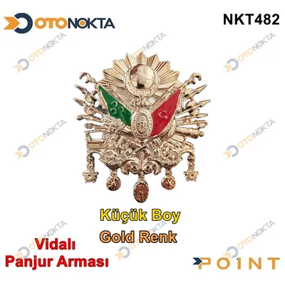 Osmanlı Arması Plastik Vidalı Gold Küçük