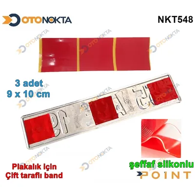 Çift Taraflı Bant Silikon 90 mm X 90 mm Kare 3'lü