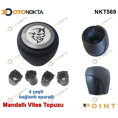 Vites Topuzu Mandallı Sticker Logo Siyah Çember