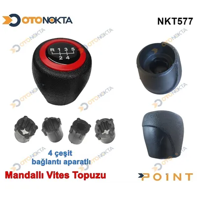 Vites Topuzu Mandallı 5 İleri Kırmızı Çember
