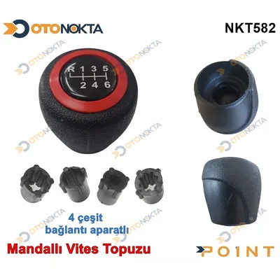 Vites Topuzu Mandallı 6 İleri Kırmızı Çember