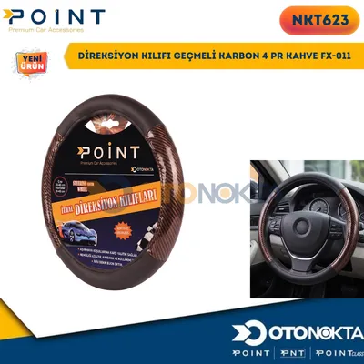 Direksiyon Kılıfı Geçmeli Karbon 4 Pr Kahve FX-011