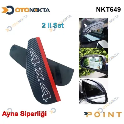 Ayna Siperliği Siyah 4x4 Yazılı Siyah