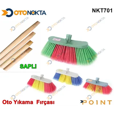Renkli Oto Yıkama Fırçası Yumuşak Saplı