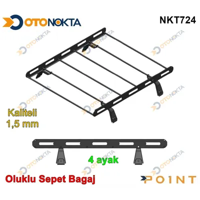 Sepet Oluklu Bagaj Orta Boy 4 Ayak Kaliteli 1,5 mm