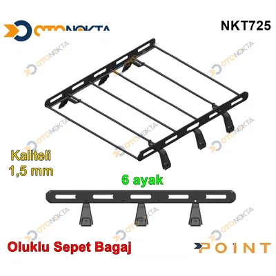 Sepet Oluklu Bagaj Büyük Boy 6 Ayak Kaliteli 1,5 mm