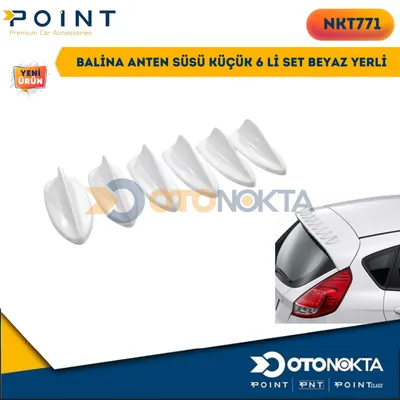 Balina Anten Süsü Küçük 6'lı Set Beyaz