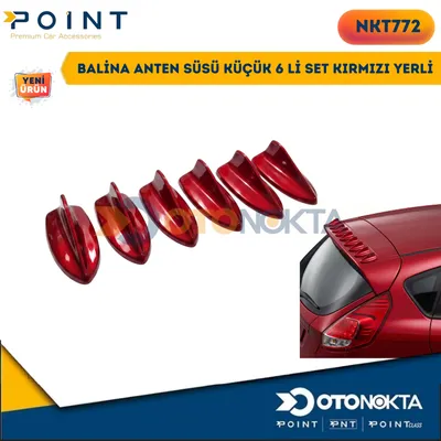 Balina Anten Süsü Küçük 6'lı Set Kırmızı