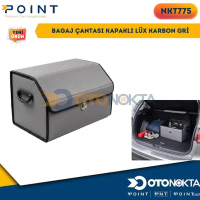 Bagaj Çantası Kapaklı Lüx Karbon Gri