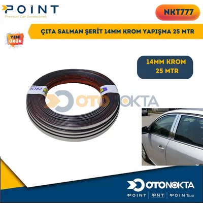 Çıta Salman Şerit 14 mm Krom Yapışma 25 Mtr