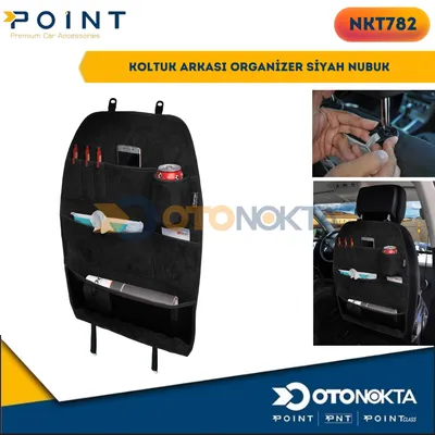 Koltuk Arkası Organizer Siyah Nubuk