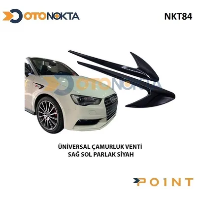 Çamurluk Süsü Ventil Mercedes Modeli Parlak Siyah