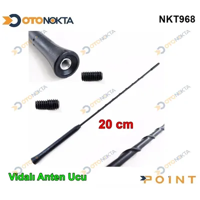 Anten Ucu Vidalı Siyah 20 cm Üniversal
