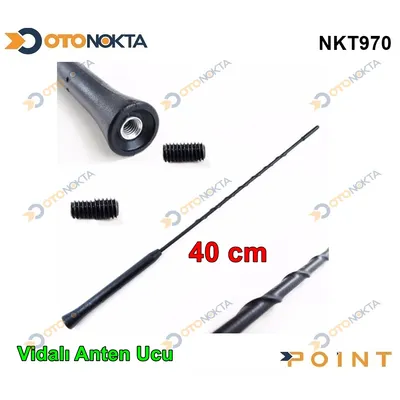 Anten Ucu Vidalı Siyah 40 cm Üniversal