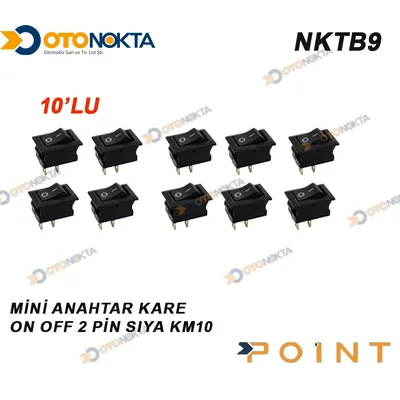 Mini Anahtar Kare On Off 2 Pin Siya KM10 10'lu