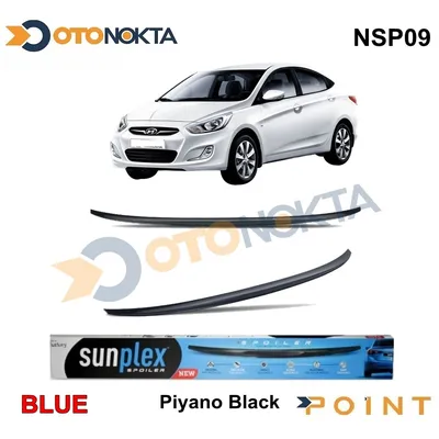 Spoyler Hyundai Piano Black Enjeksiyon Baskı Accent Blue