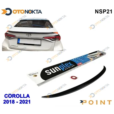 Spoyler Toyota Piano Black Enjeksiyon Baskı Corolla 18-21