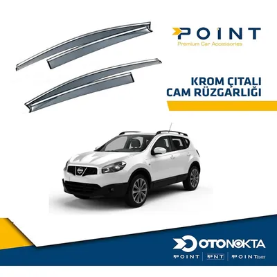 Cam Rüzgarlığı 4'lü Nissan Qashqai 07-14 Kromlu Sunplex