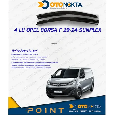 Cam Rüzgarlığı 4'lü Opel Corsa F 19-24 Sunplex