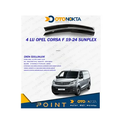 Cam Rüzgarlığı 4'lü Opel Corsa F 19-24 Sunplex – görsel 2