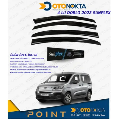 Cam Rüzgarlığı 4'lü Fiat Doblo 2023 Sunplex