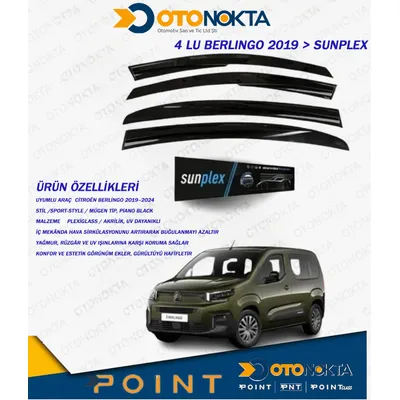 Cam Rüzgarlığı 4'lü Citroen Berlingo 2019+ Sunplex