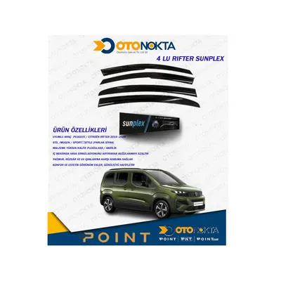 Cam Rüzgarlığı 4'lü Peugeot Rifter Sunplex – görsel 2