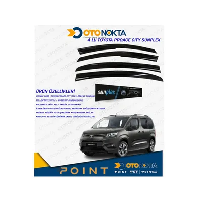 Cam Rüzgarlığı 4'lü Toyota Proace City Sunplex – görsel 2