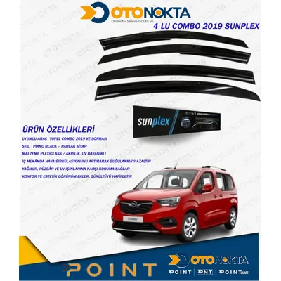 Cam Rüzgarlığı 4'lü Opel Combo 2019 Sunplex