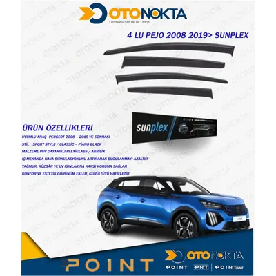 Cam Rüzgarlığı 4'lü Peugeot 2008 2019+ Sunplex