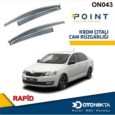 Cam Rüzgarlığı 4'lü Kromlu Skoda Rapid