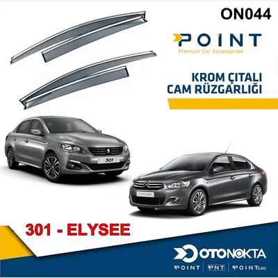 Cam Rüzgarlığı 4'lü Kromlu Peugeot 301 - Elyese