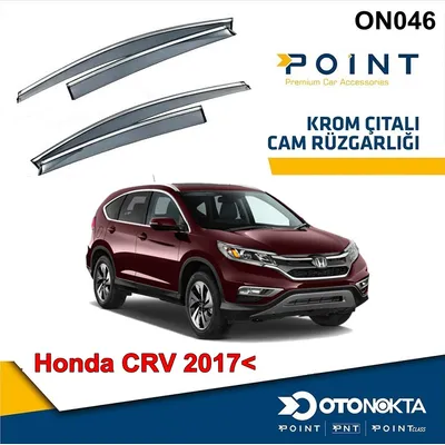 Cam Rüzgarlığı 4'lü Kromlu Honda Crv 2017