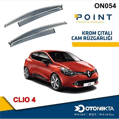 Cam Rüzgarlığı 4'lü Kromlu Renault Clio 4
