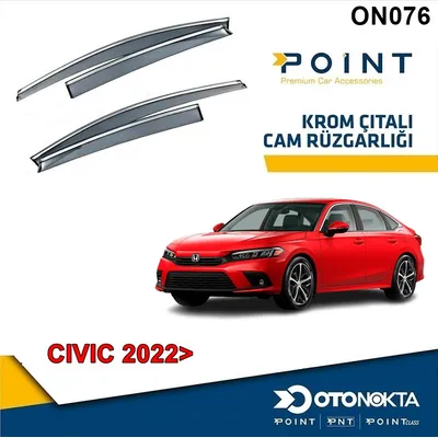 Cam Rüzgarlığı 4'lü Kromlu Honda Civic 2022