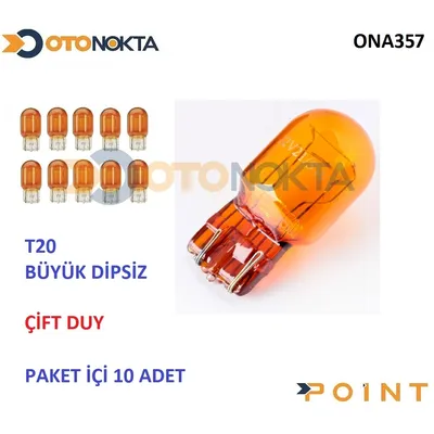 Ampul T20 (1016)çift Duy Turuncu 12V 21/5W 2215